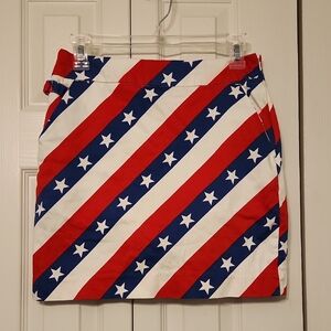 Royal And Awesome Patriotic Red, White, and Blue Stars And Stripes  Skirt Size 4